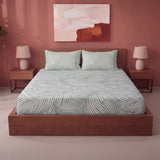 Mint Green Feather - Fitted Sheet (Mint Green & White)