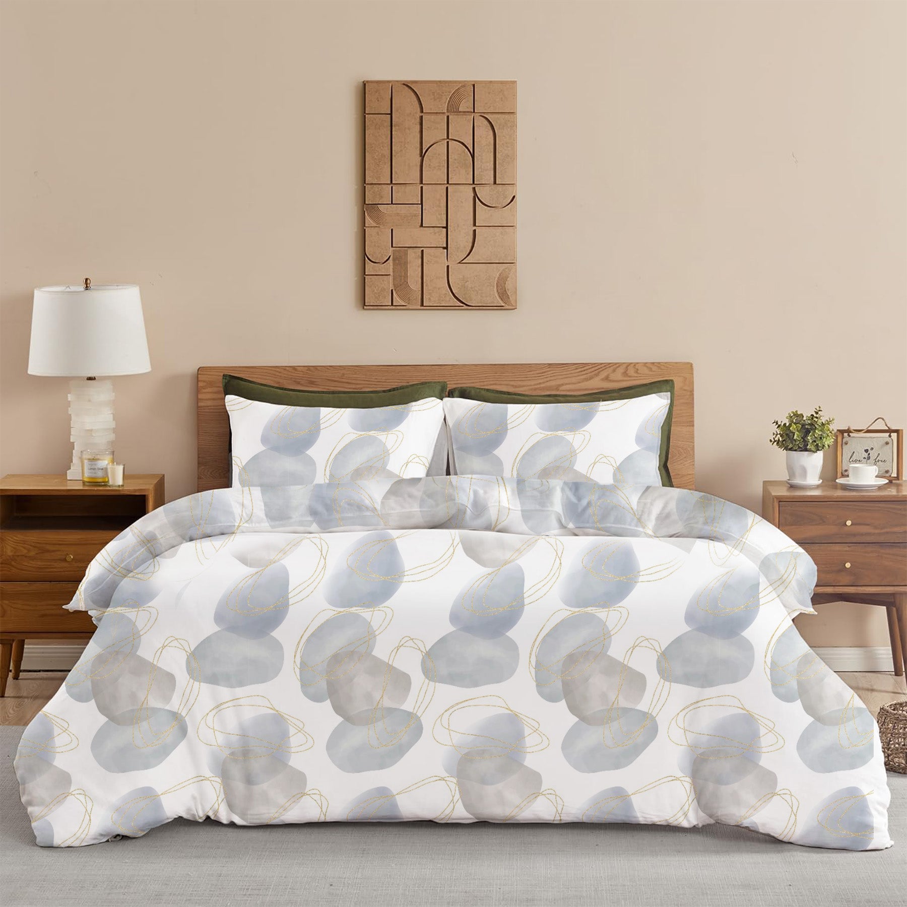 Spheres of Serenity - Printed Duvet Cover (Multicolor)