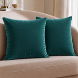 Fort Royal - Velvet Solid Dye Cushion Cover (Rama Green)