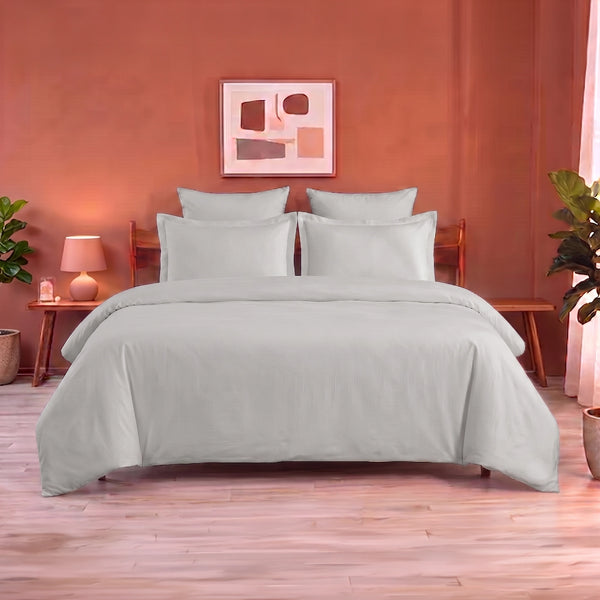 Fort Mellow - Solid Duvet Cover (Light Grey)
