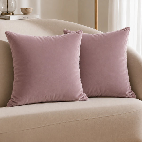Fort Royal - Velvet Solid Dye Cushion Cover (Lavender)