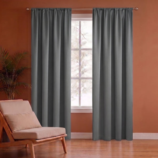 Fort Essential - Rod Pocket Blackout Curtain (Grey)