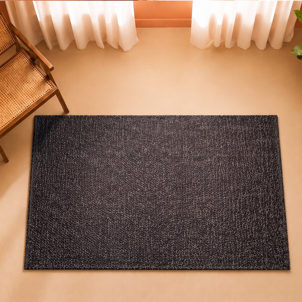 Tessitura Chromatic - Herringbone Cotton Rug (Black)