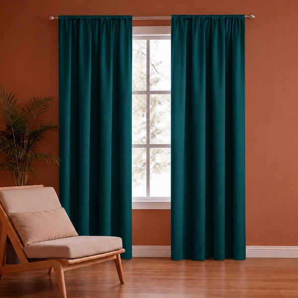 Fort Essential - Rod Pocket Blackout Curtain (Rama Green)