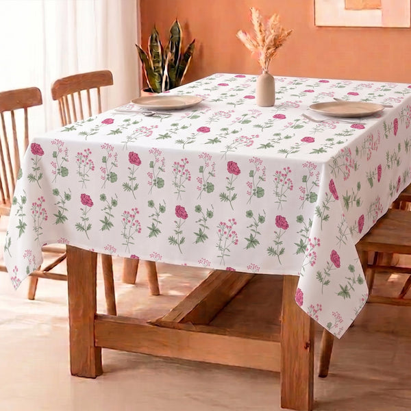 Cotton Floral Dining Table Cover ( Multicolor)
