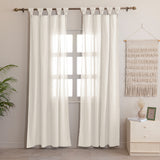 Fort Absolute - Twist Tab Top Sheer Curtain (White)