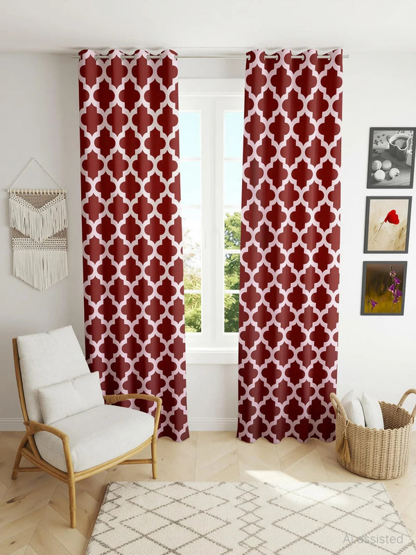 Imprimer Quatrefoil - Printed Semi Blackout Curtain