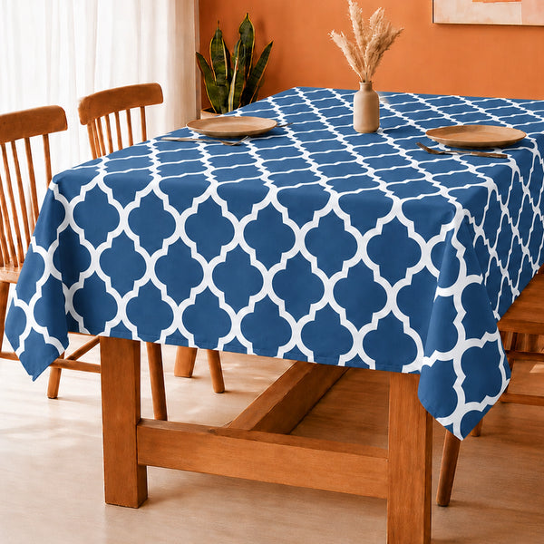 Imprimer Quatrefoil - Printed Table Cover (Blue)