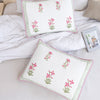 Floral Pink Quilted Pillow Covers