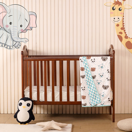 Printed Baby Dohar - Panda & FriendsPrinted Baby Dohar - Panda & Friends