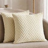 Fort Sawtooth - Quilted Velvet Cushion Cover (Ivory)