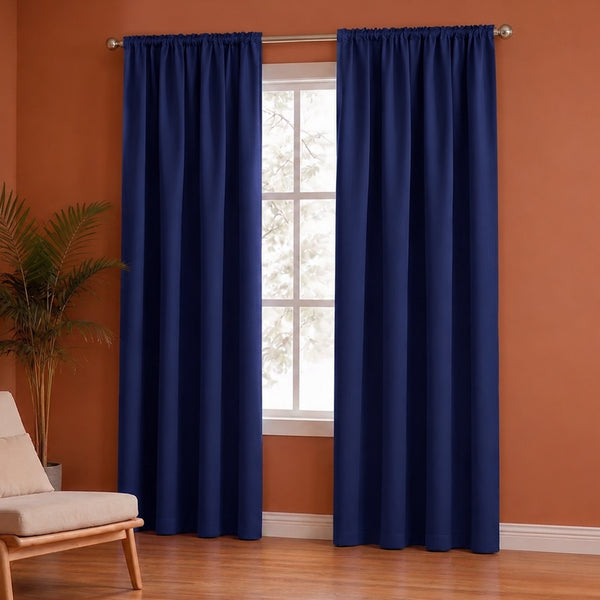 Fort Essential - Rod Pocket Blackout Curtain (Navy Blue)