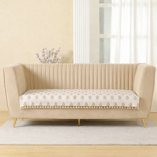 Meadow Bloom - Printed Sofa Cover (White)Meadow Bloom - Printed Sofa Cover (White)