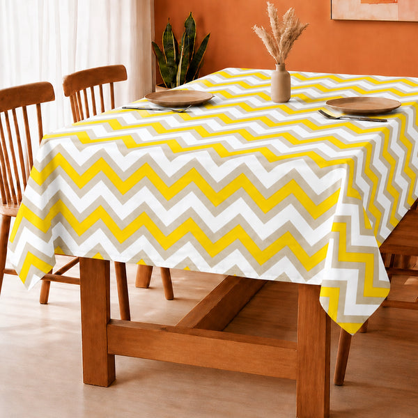 Imprimer Chevron - Printed Dining Table Cover (Yellow)