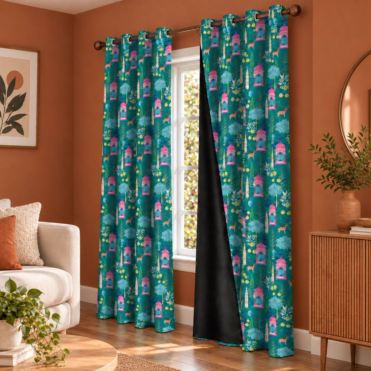 Imprimer Abstract - Digital Printed Blackout Curtain (Pichwai)