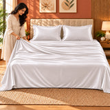 Premium Poly Satin Bedsheet – Soft, Smooth & Silky,Champagne