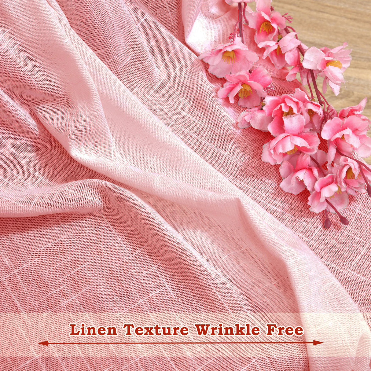 Fort Absolute - Back Tab Solid Sheer Curtain (Pink)