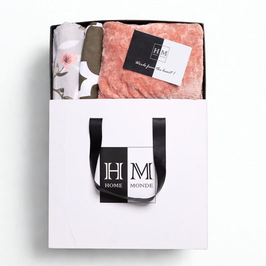 Premium Bedsheet, Blanket & Cushion Cover Combo Set | Gift-Ready BoxPremium Bedsheet, Blanket & Cushion Cover Combo Set | Gift-Ready Box