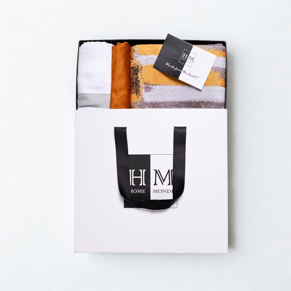 Premium Bedsheet, Cushion Cover & Rug Combo Set | Gift-Ready Box