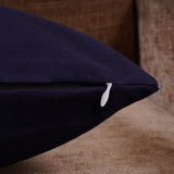 Cotton Solid Cushion Cover (Blue)