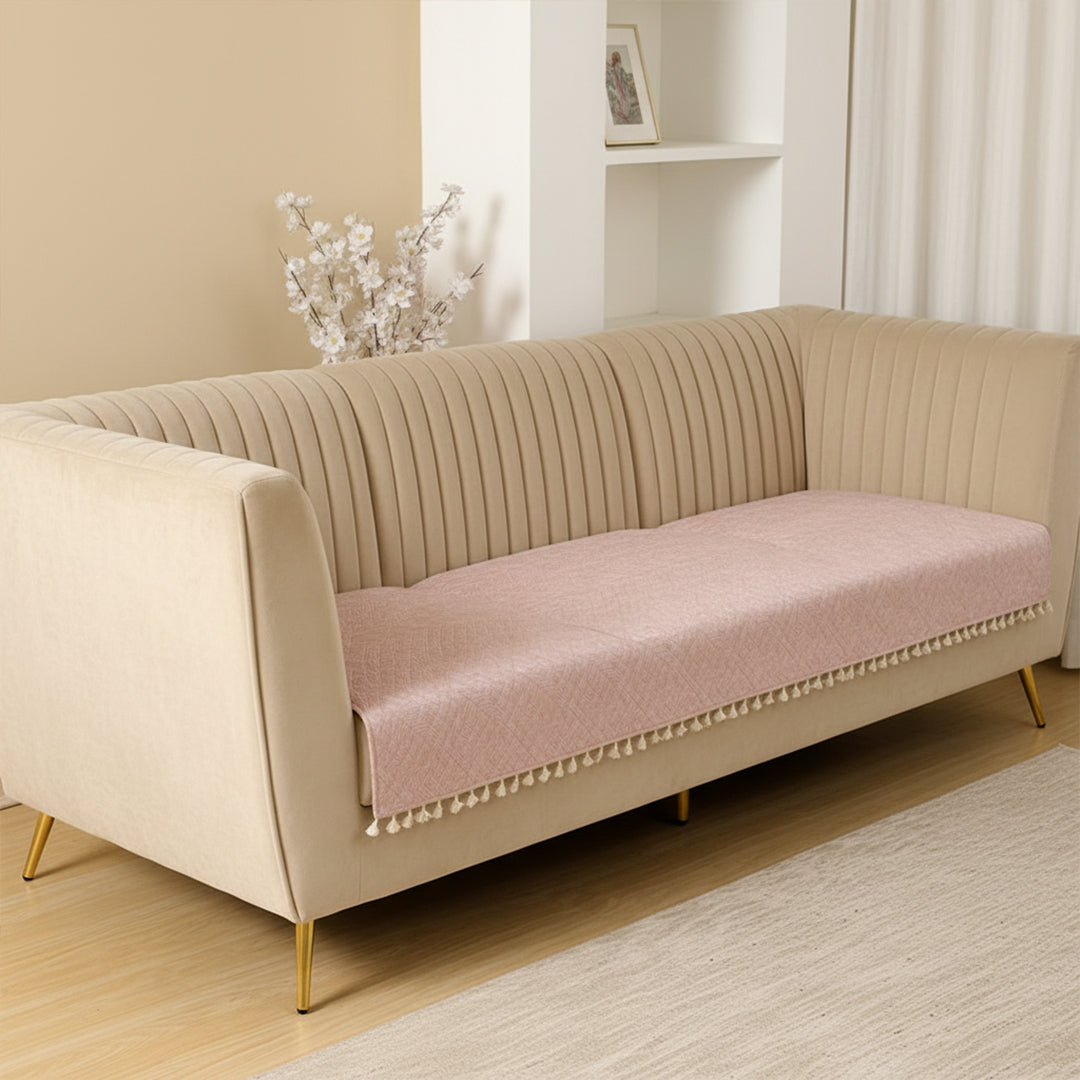 Opaline Drift - Printed Sofa Cover (Pink)