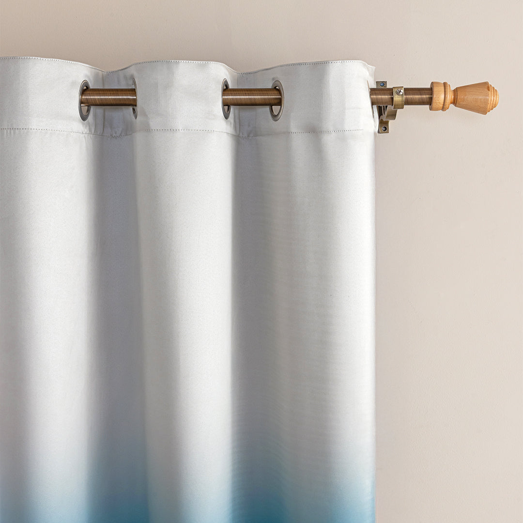 Blackout Ombre Curtain (Blue & Black)