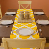 Imprimer Quatrefoil - Printed Dining Table Runner (Yellow)