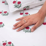 Imprimer Vignette - Rose Printed Duvet Cover (Red)
