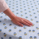 Soft Serenade - Floral Bedsheet (Blue)