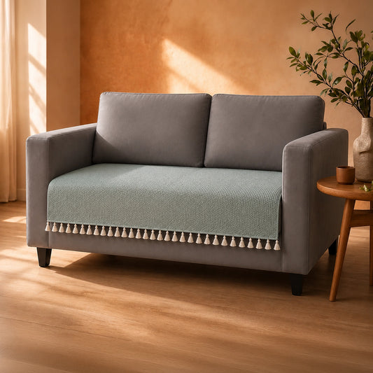 Chenille Silver Grey Sofa CoverChenille Silver Grey Sofa Cover