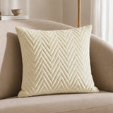 Fort Sawtooth - Quilted Velvet Cushion Cover (Ivory)