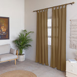 Fort Absolute - Twist Tab Top Sheer Curtain (Dark Brown)