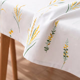 Cotton Leafscape Dining Table Cover (Yellow & Green)