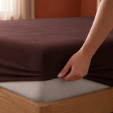 Fort - Terry Solid Mattress Protector (Brown)