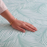Mint Green Feather - Bedsheet (Green & White)