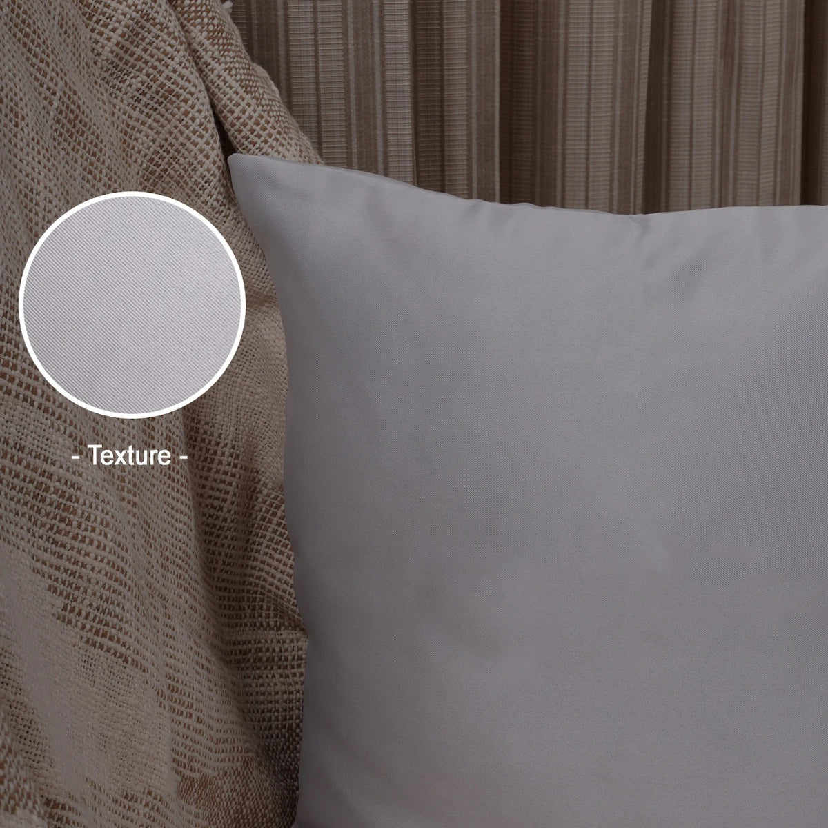 Solid Durable Cushion Cover (Graiysh White)