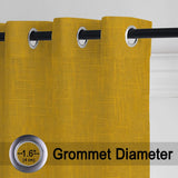 Cotton Solid Sheer Curtains (Yellow)