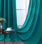 Fort Royal - Rod Pocket Velvet Curtain (Turquoise)