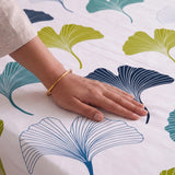 Imprimer Ginkyo - Floral Printed Bedsheet (Blue & Green)