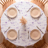 Cotton Premium Dining Table Cover (Blue & Purple)