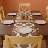 Imprimer Quatrefoil - Printed Dining Table Runner (Grey)