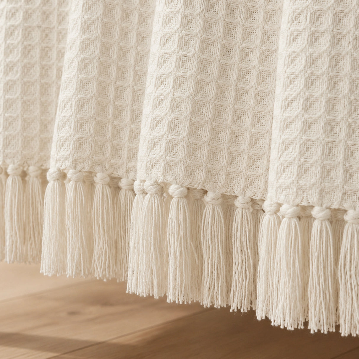 Ivory - Waffle Throw