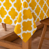 Imprimer Quatrefoil - Printed Dining Table Cover (Yellow)