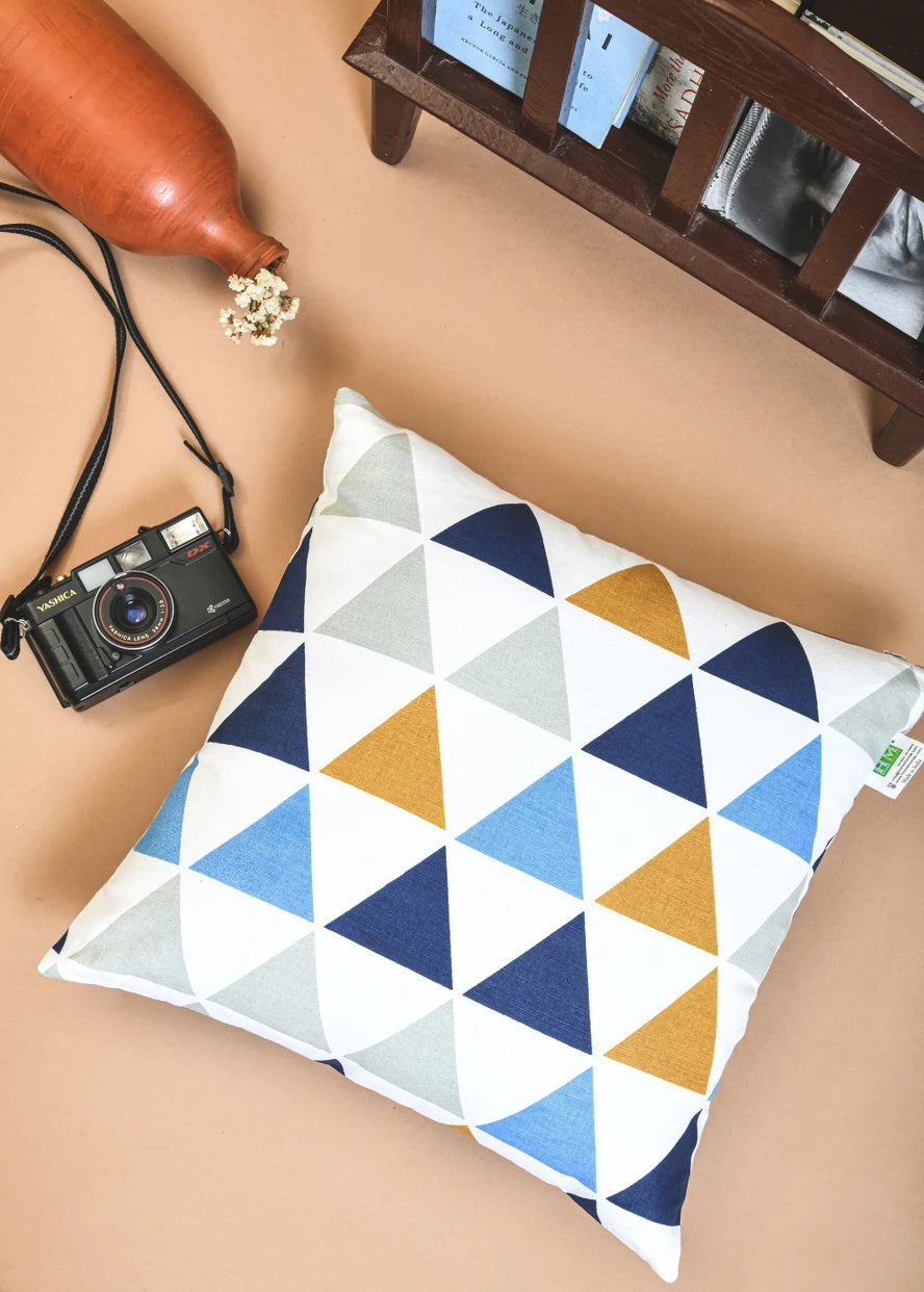 Imprimer Diamond - Printed Cushion Cover (Multicolor)
