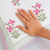 Floral Pink Quilted Pillow Covers