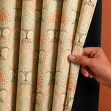 Imprimer Floral - Digital Printed Blackout Curtain (Green & Pink)