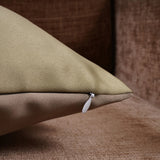 Double Color Pattern Cushion Cover (Beige & Olive)