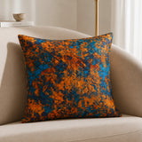 Abstract Pattern Quilted Cushion Cover (Turquoise & Mustard)