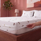 Imprimer Medley - Cartoon Printed Fitted Bedsheet (Multicolor)