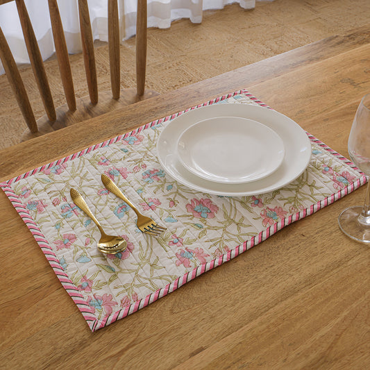 Fairy Vine Handblock TraymatsFairy Vine Handblock Traymats